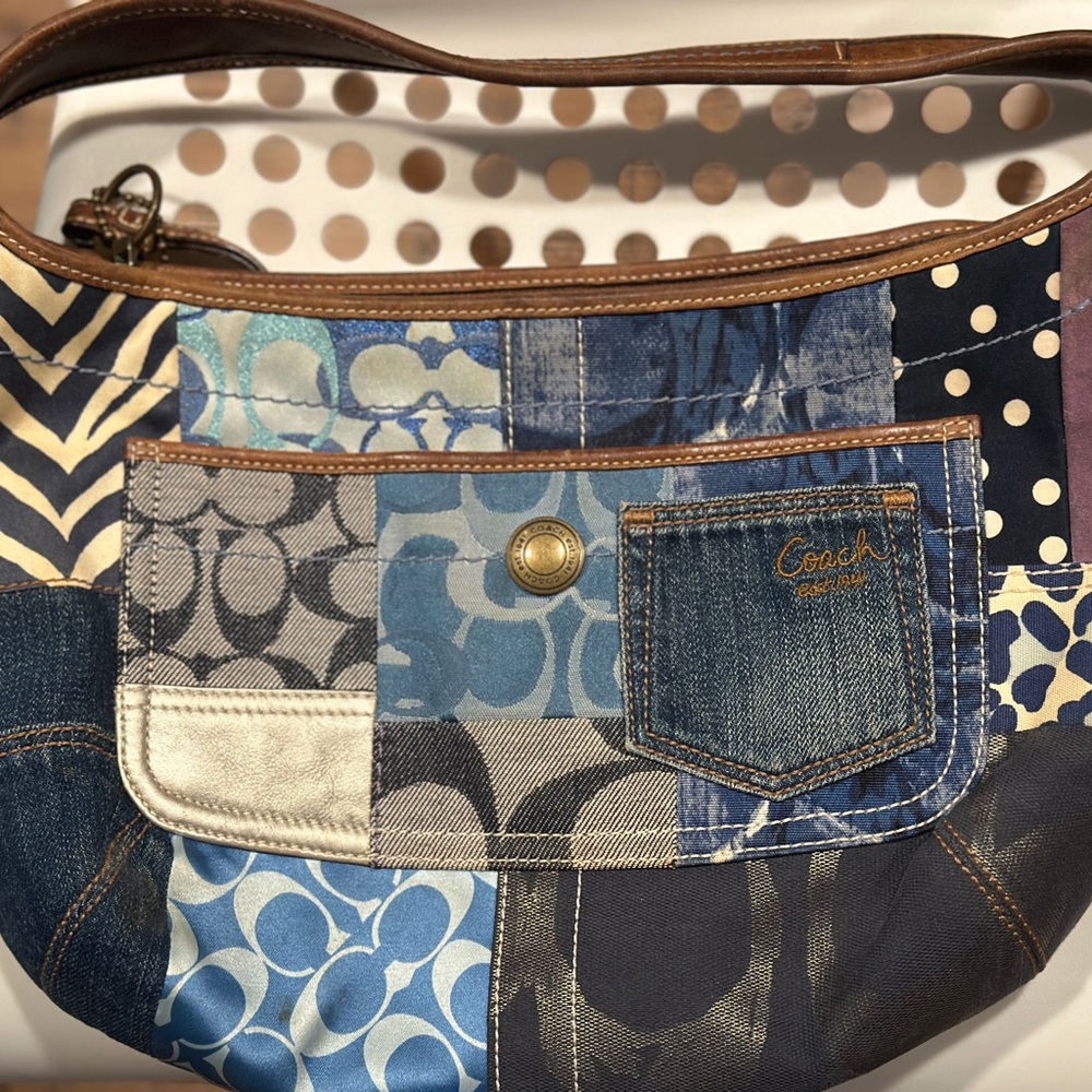 Coach Multicolor Patchwork Shoulder Bag